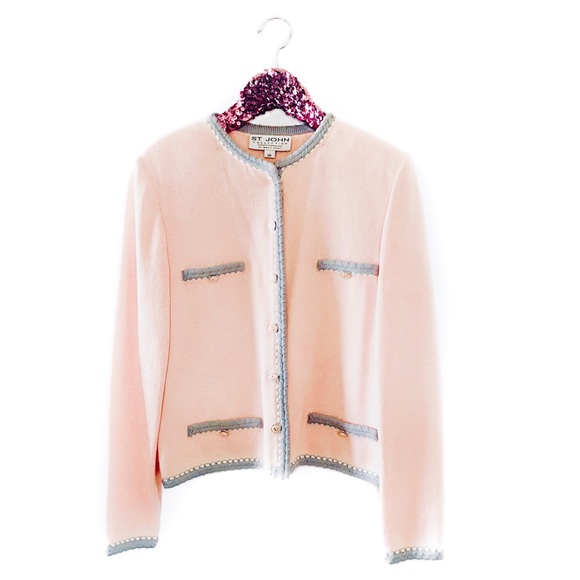 St. John Jackets & Blazers - ✨Luxury✨ St. John blush pink knit jacket